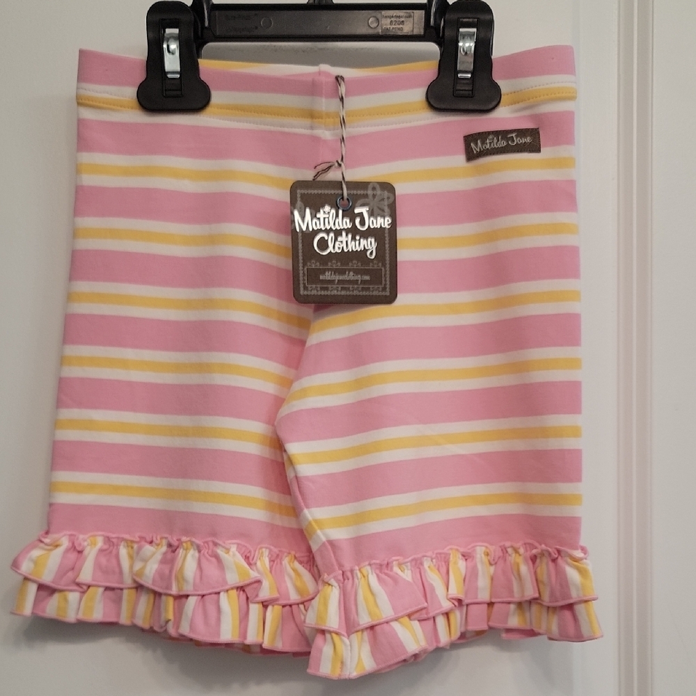 NEW Matilda Jane Pink and Yellow Striped Shorts